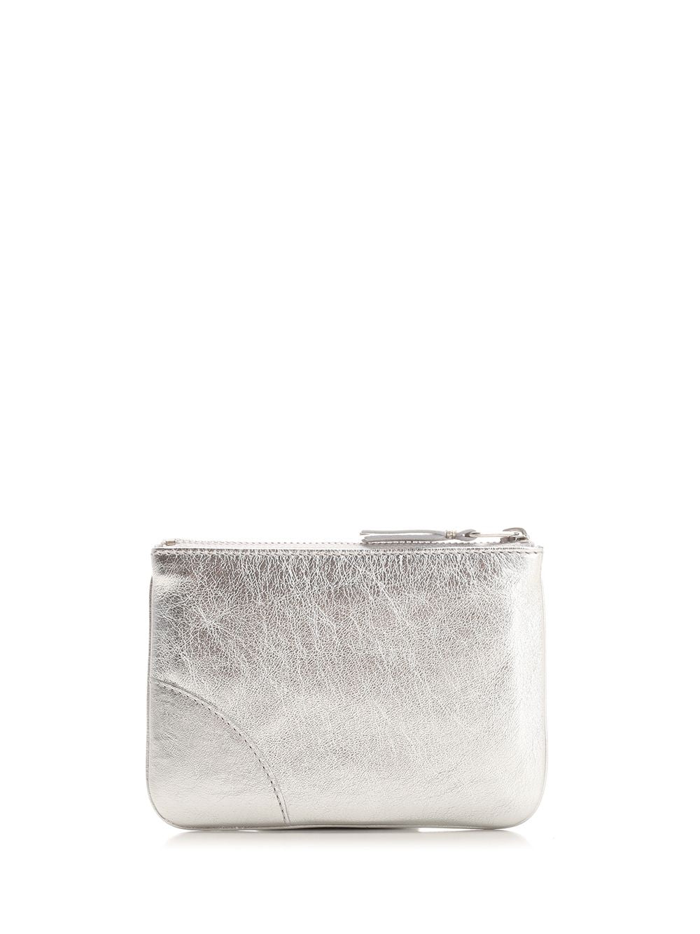 Golden Coin Purse Silver Calfskin Small Leather Goods