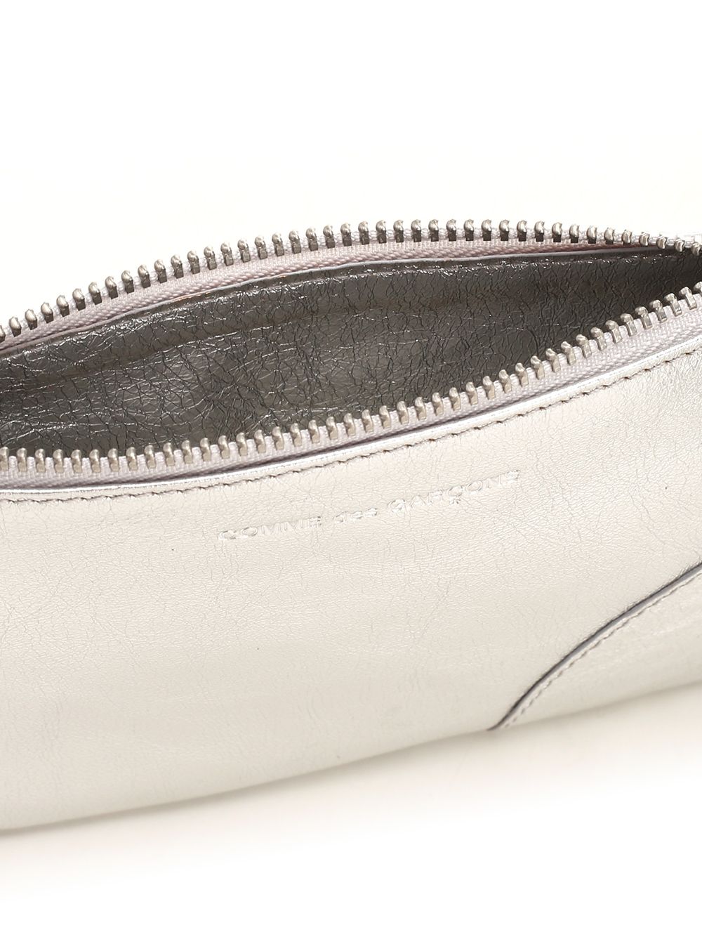 Golden Coin Purse Silver Calfskin Small Leather Goods