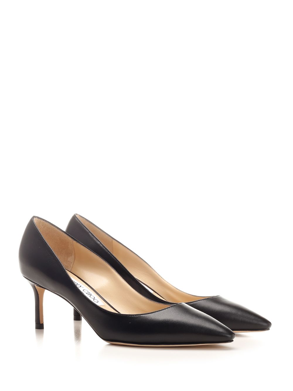 Romi 60 decolletè Black Leather Salpa Plastic Metal Pumps