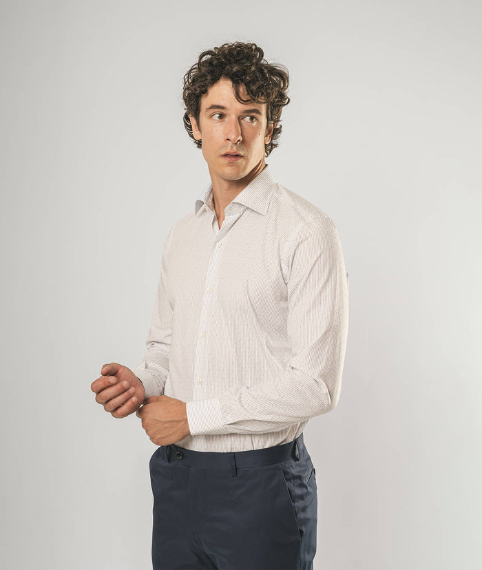 Casual Cotton Shirt Salamanca White Hand Made