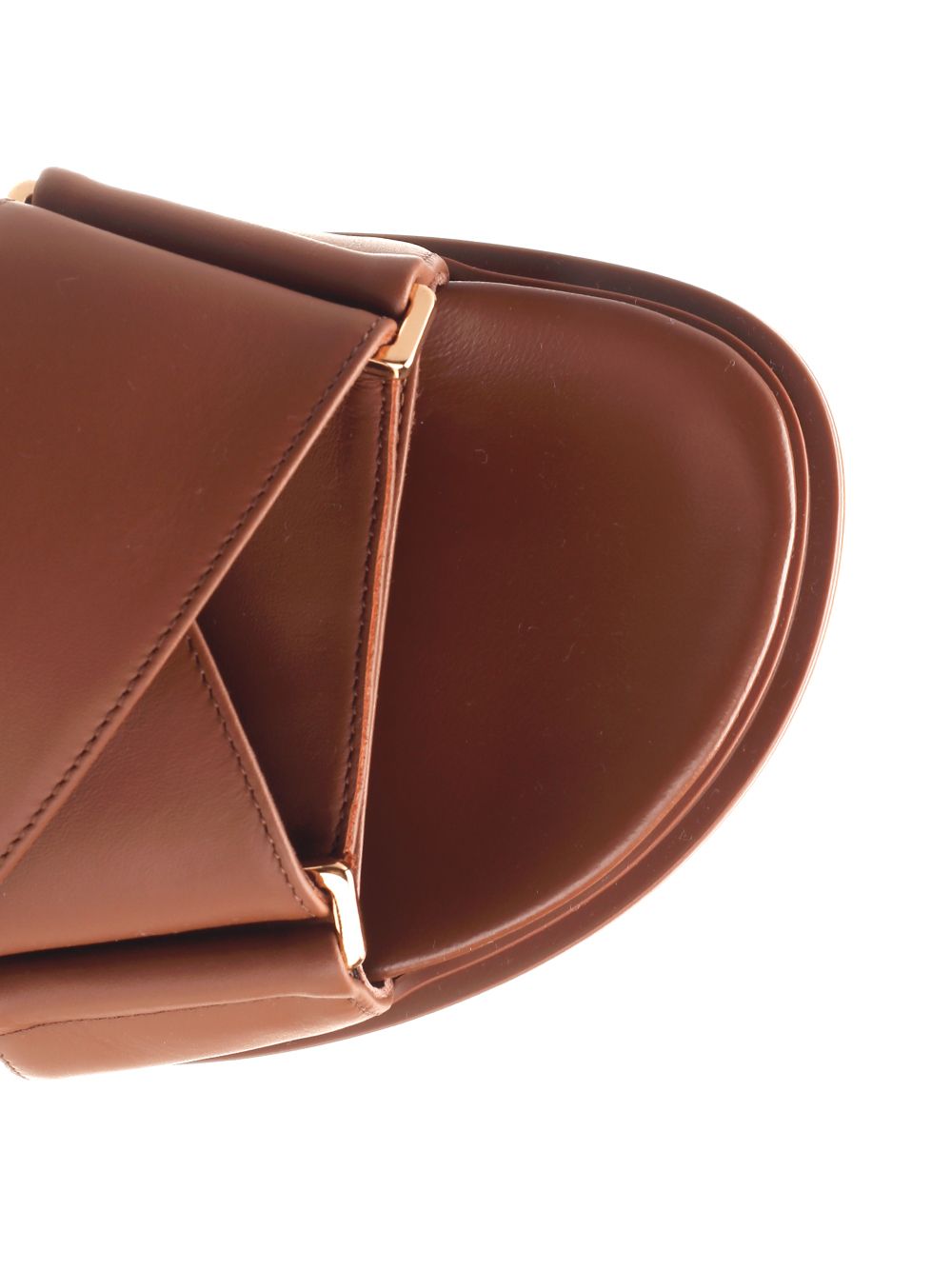 Brown Leather Footbed Scarpe Basse