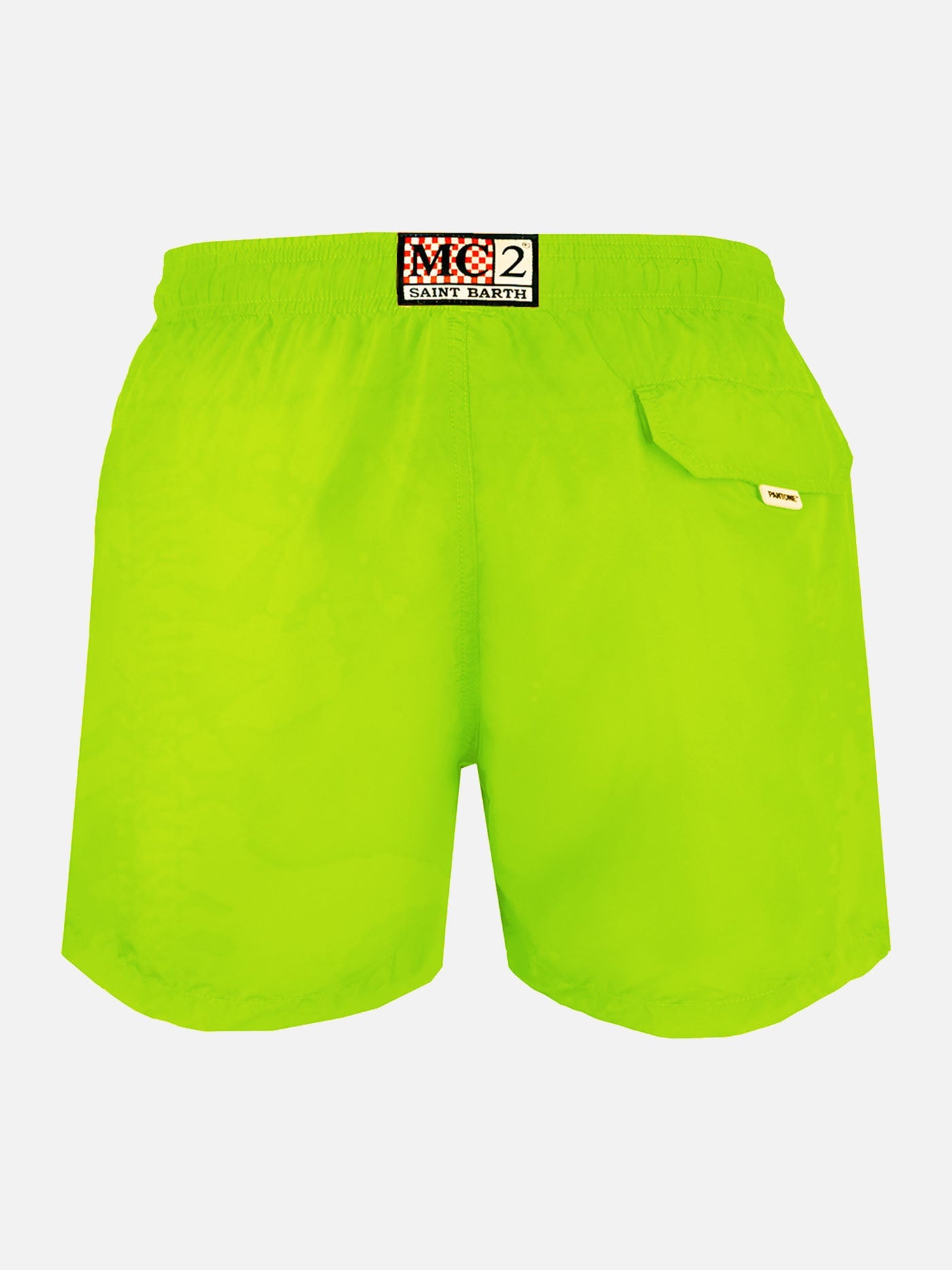 Man Fluo Yellow Lightweight Fabric Swim Shorts | Pantone® Special Edition Swimshort
