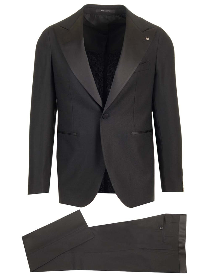 tuxedo with peak lapels Black Dress