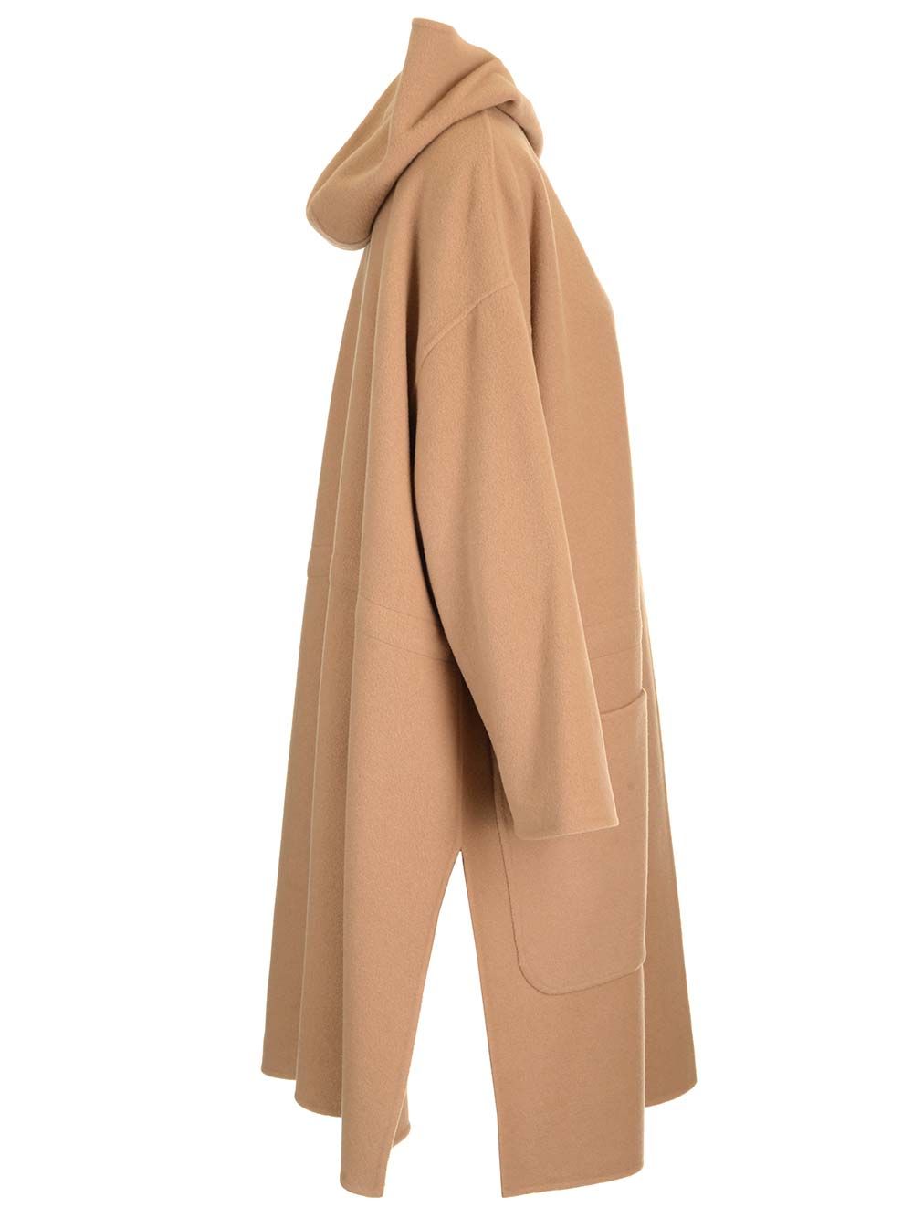 Wool And Cashmere Blend Miele Coat Beige