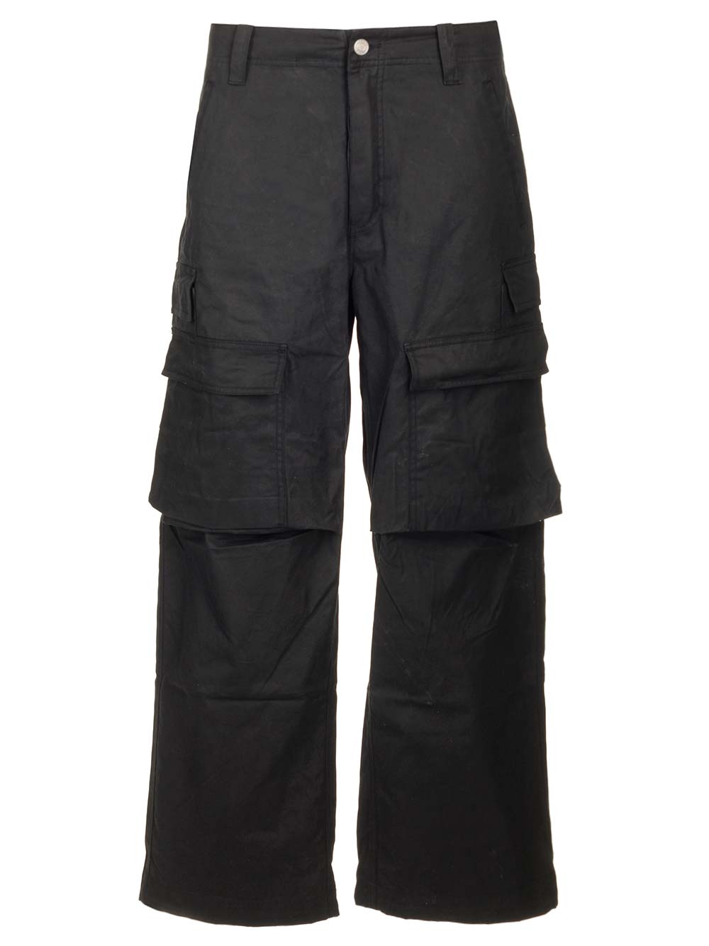 Baggy fit cargo trousers Black Cotton Jean