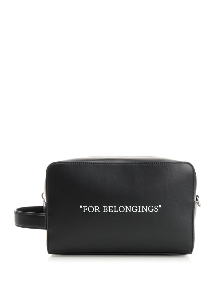Beauty case with lettering Black Small Leather Goods