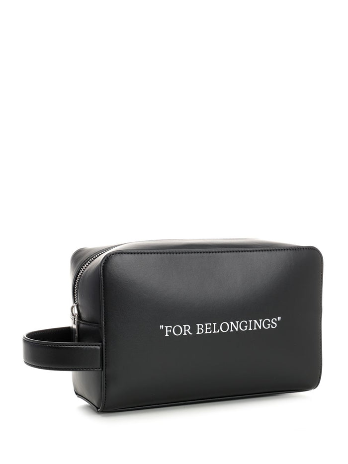Beauty case with lettering Black Small Leather Goods