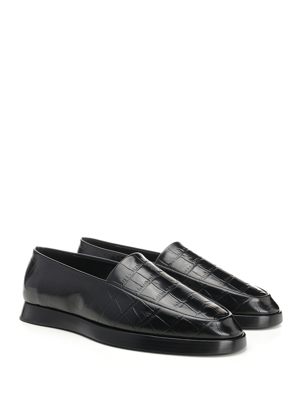 Croccodile Loafer Black Scarpe Basse