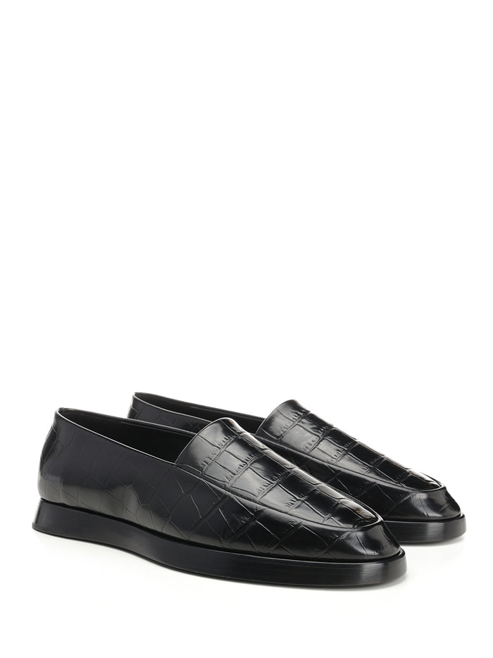 Croccodile Loafer Black Scarpe Basse