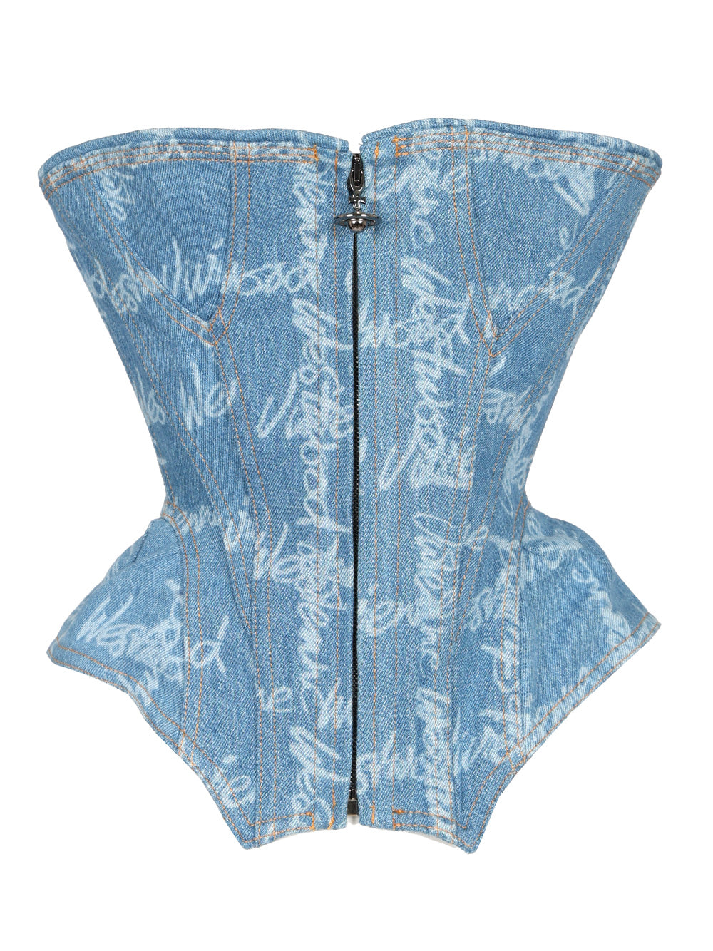 Cobrax Corset Blue Cotton Tops