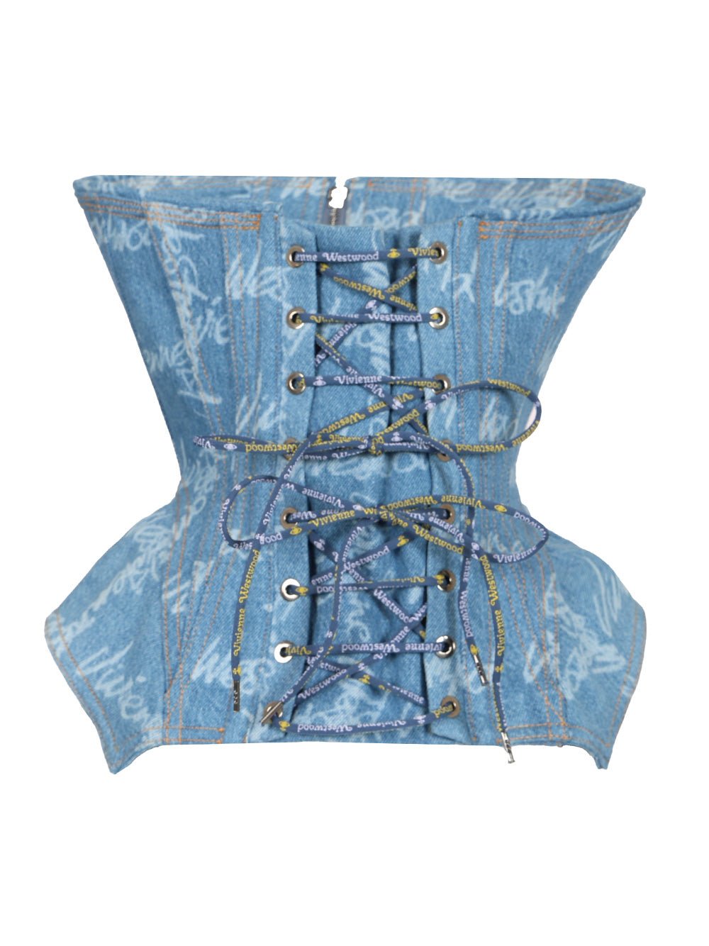 Cobrax Corset Blue Cotton Tops