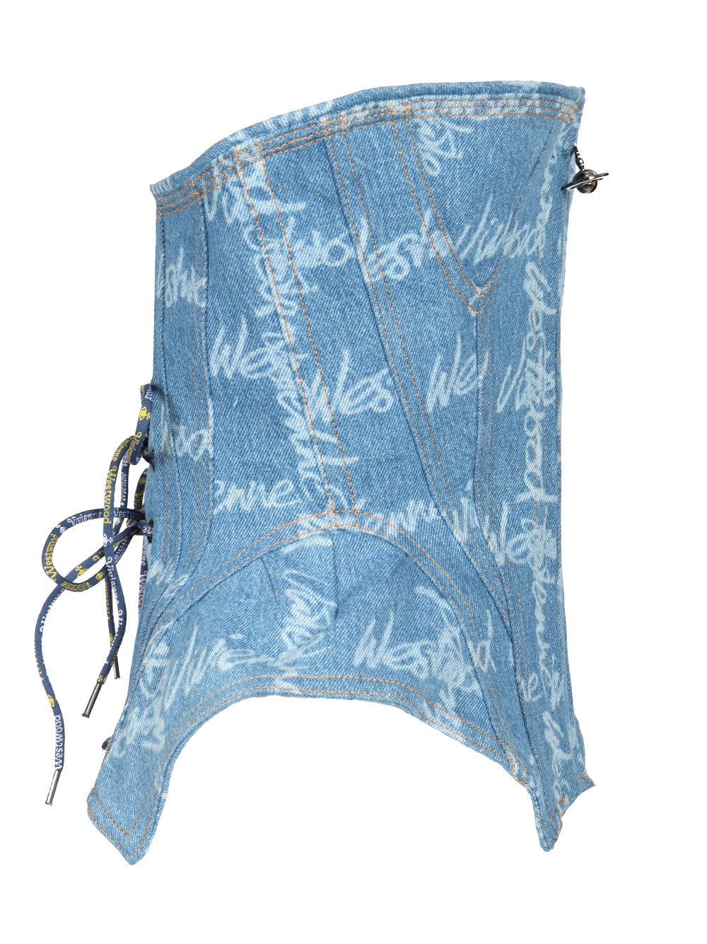 Cobrax Corset Blue Cotton Tops