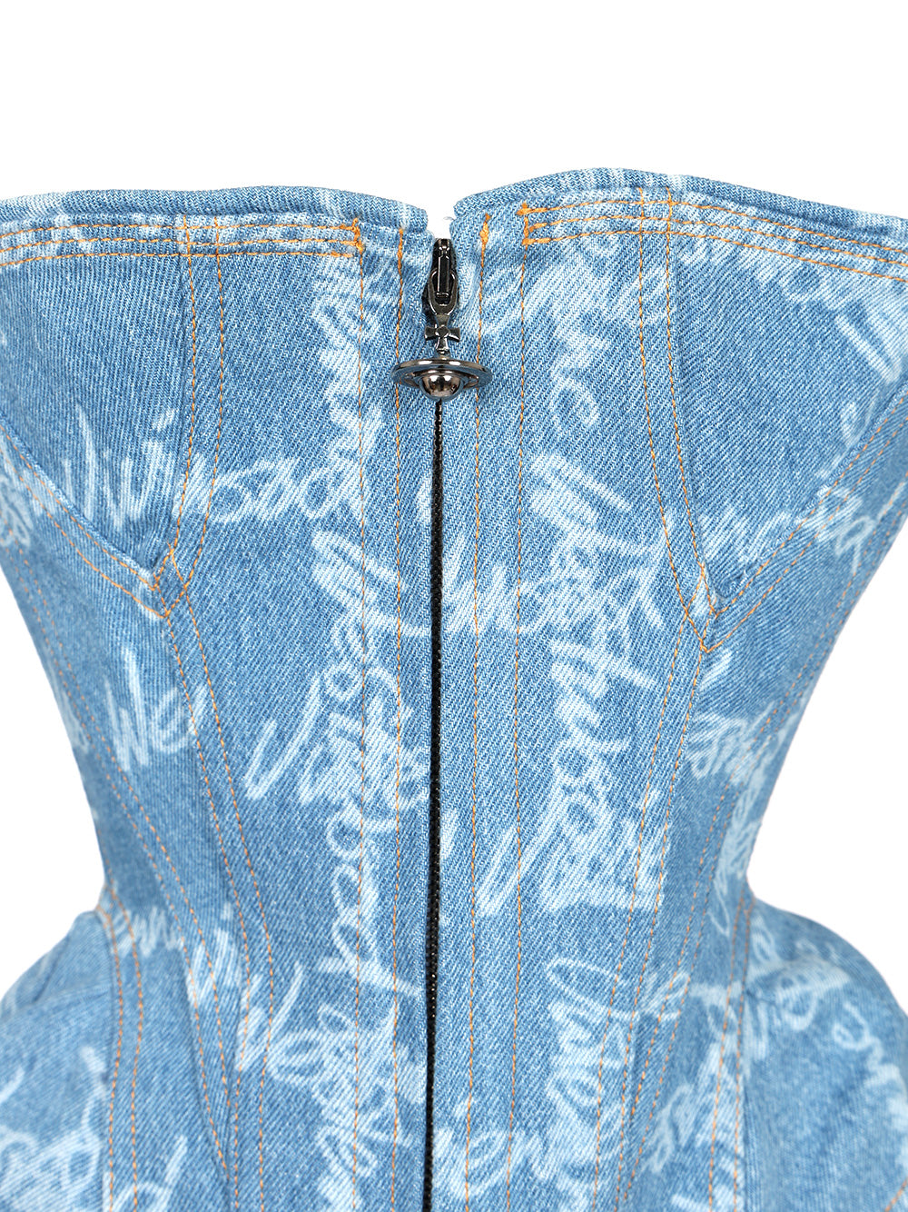Cobrax Corset Blue Cotton Tops