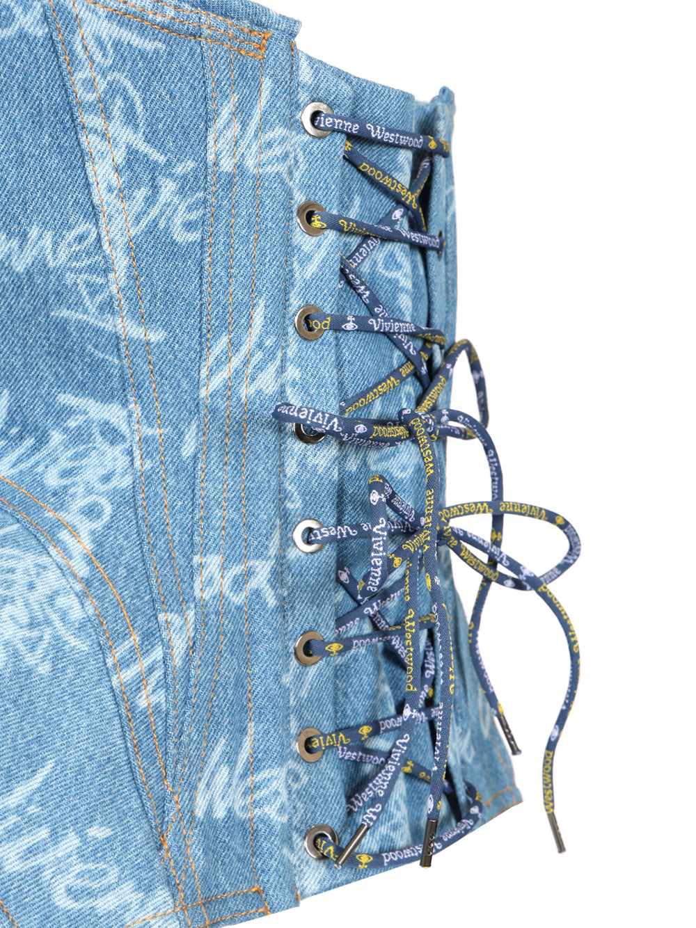 Cobrax Corset Blue Cotton Tops