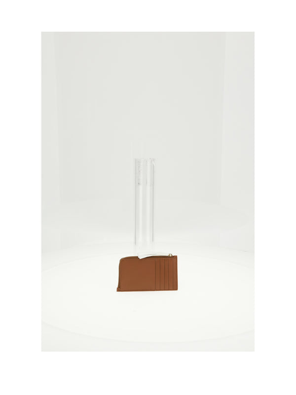 Long Zipped Card Holder Soft Tan-Soft Cream Tan/soft Calf Leather (bos Taurus) Wallets & Purses
