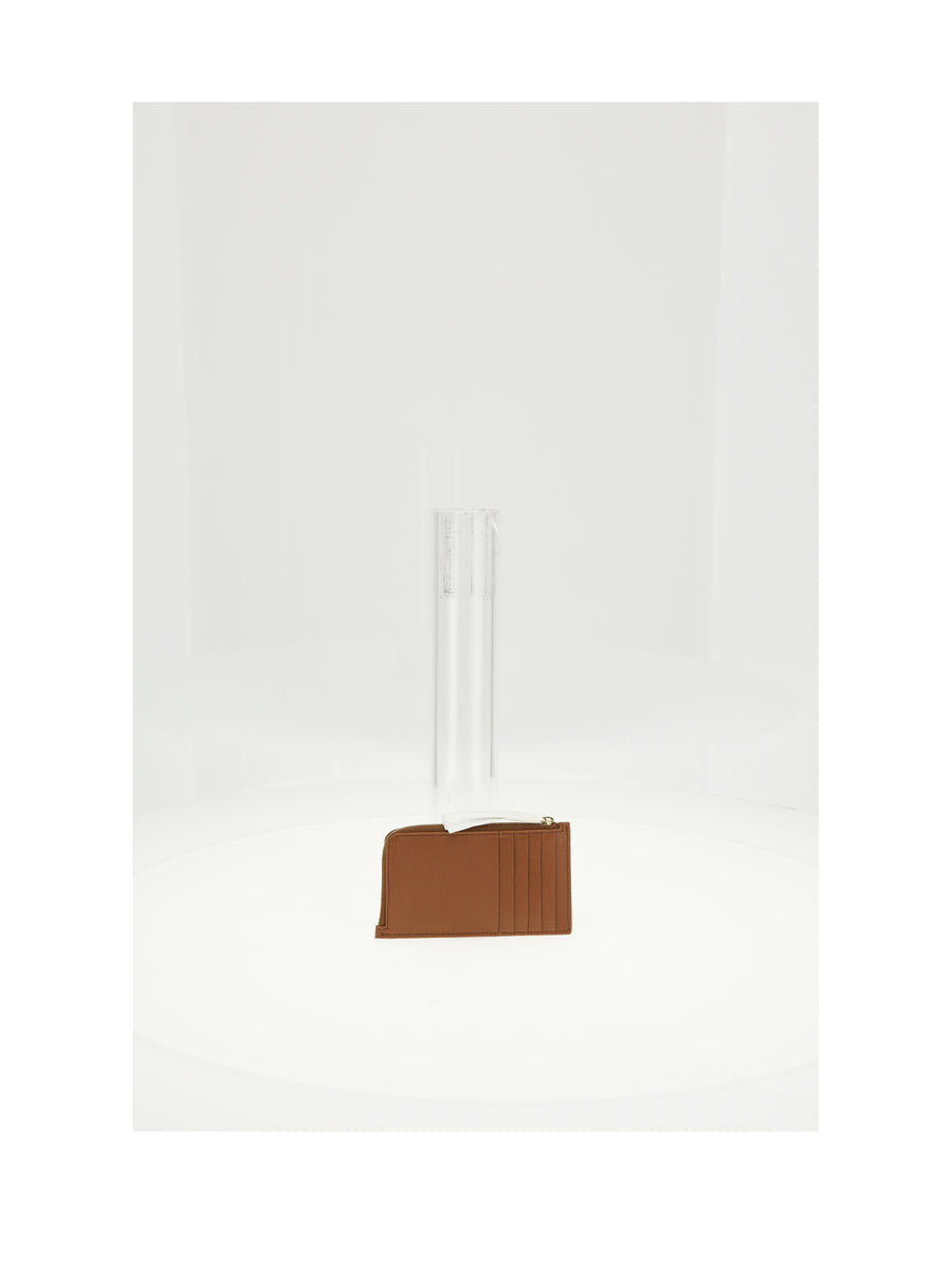 Long Zipped Card Holder Soft Tan-Soft Cream Tan/soft Calf Leather (bos Taurus) Wallets & Purses