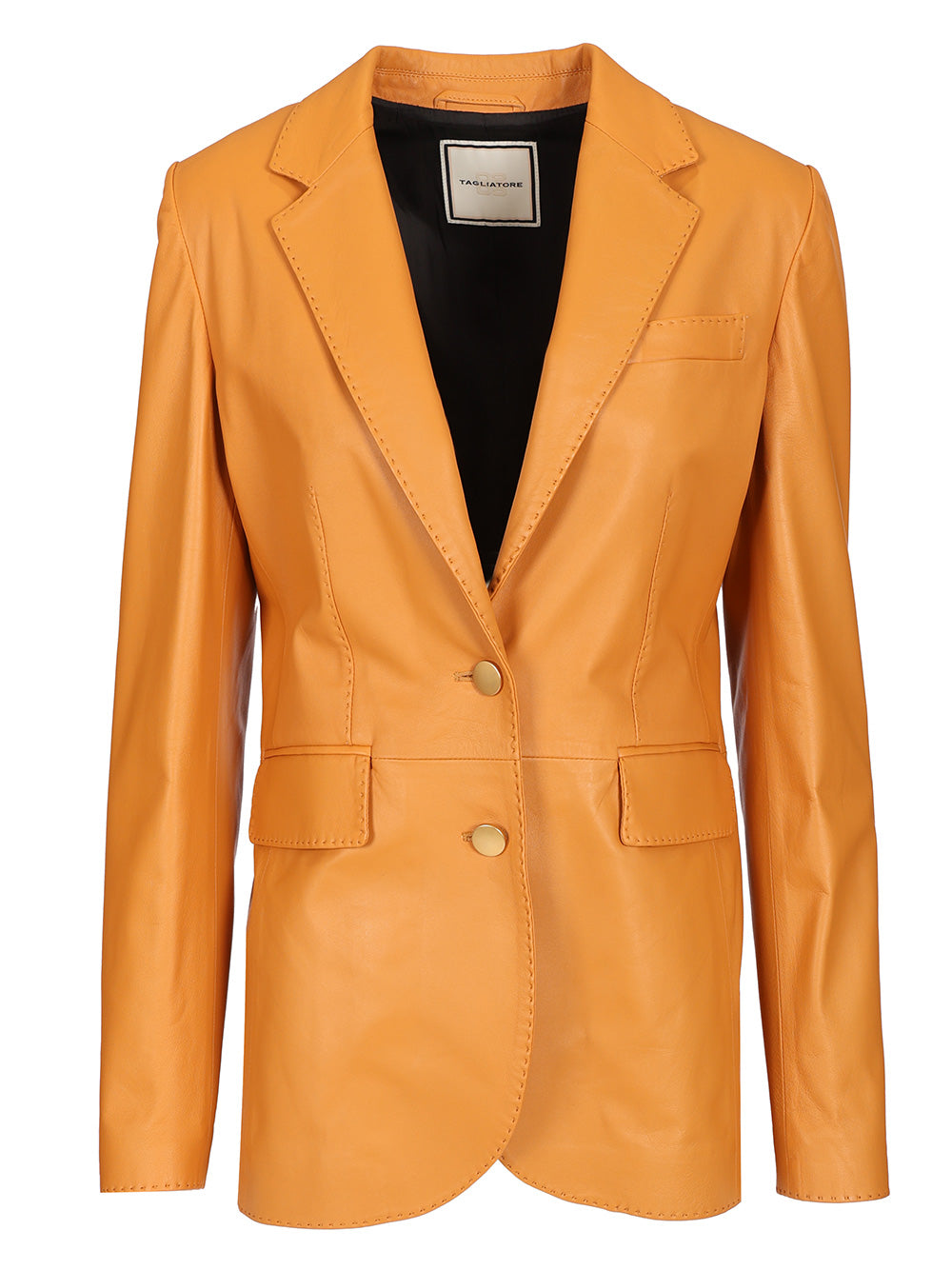 Sophie blazer Brown Lamb Leather Jacket