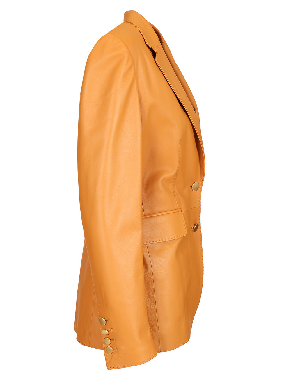 Sophie blazer Brown Lamb Leather Jacket