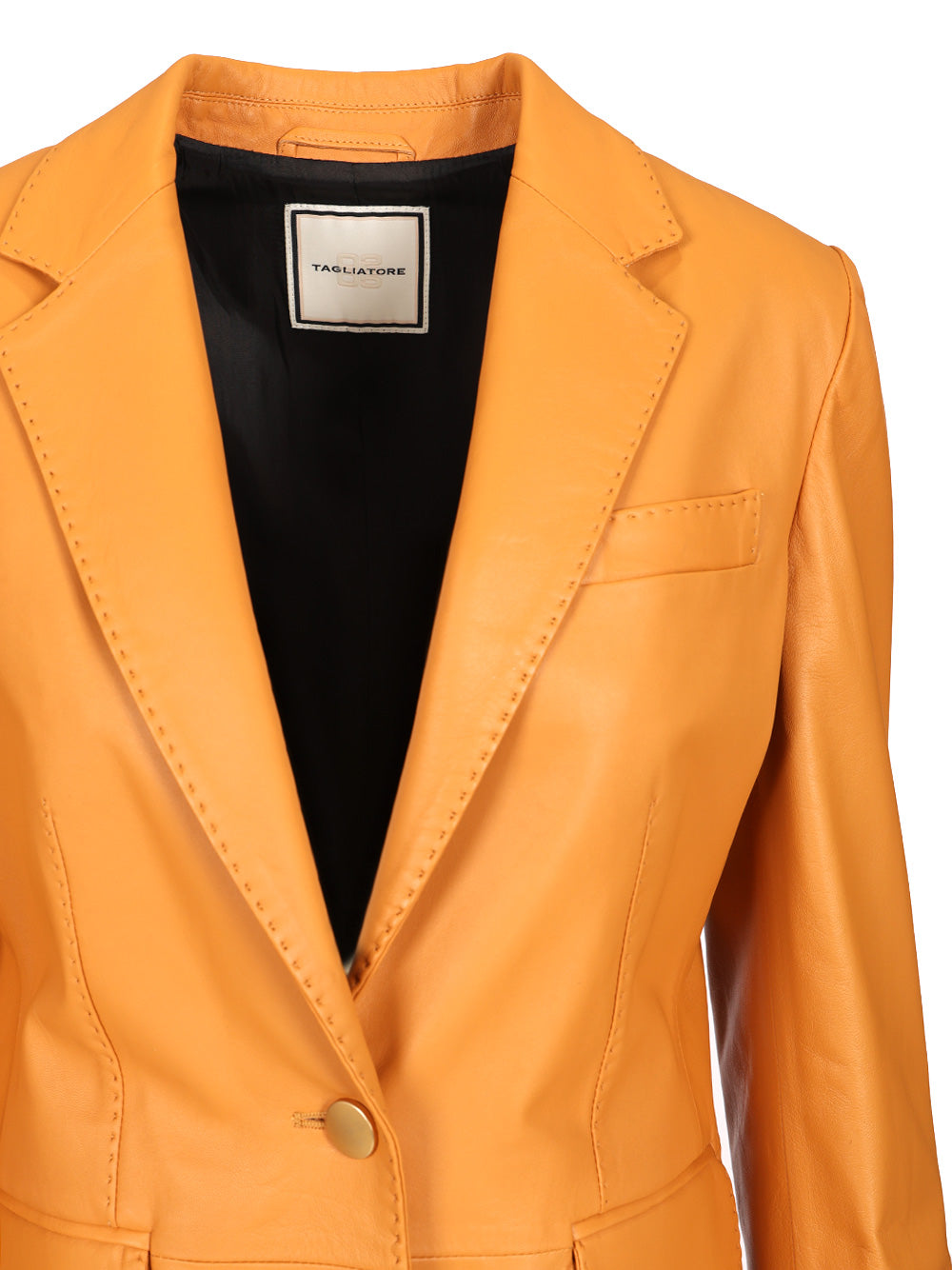 Sophie blazer Brown Lamb Leather Jacket