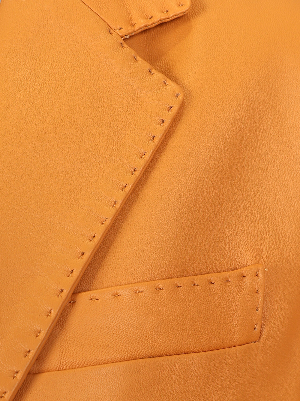 Sophie blazer Brown Lamb Leather Jacket