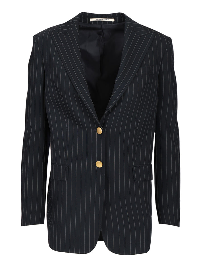 Bertha Long Blazer Blue Jacket
