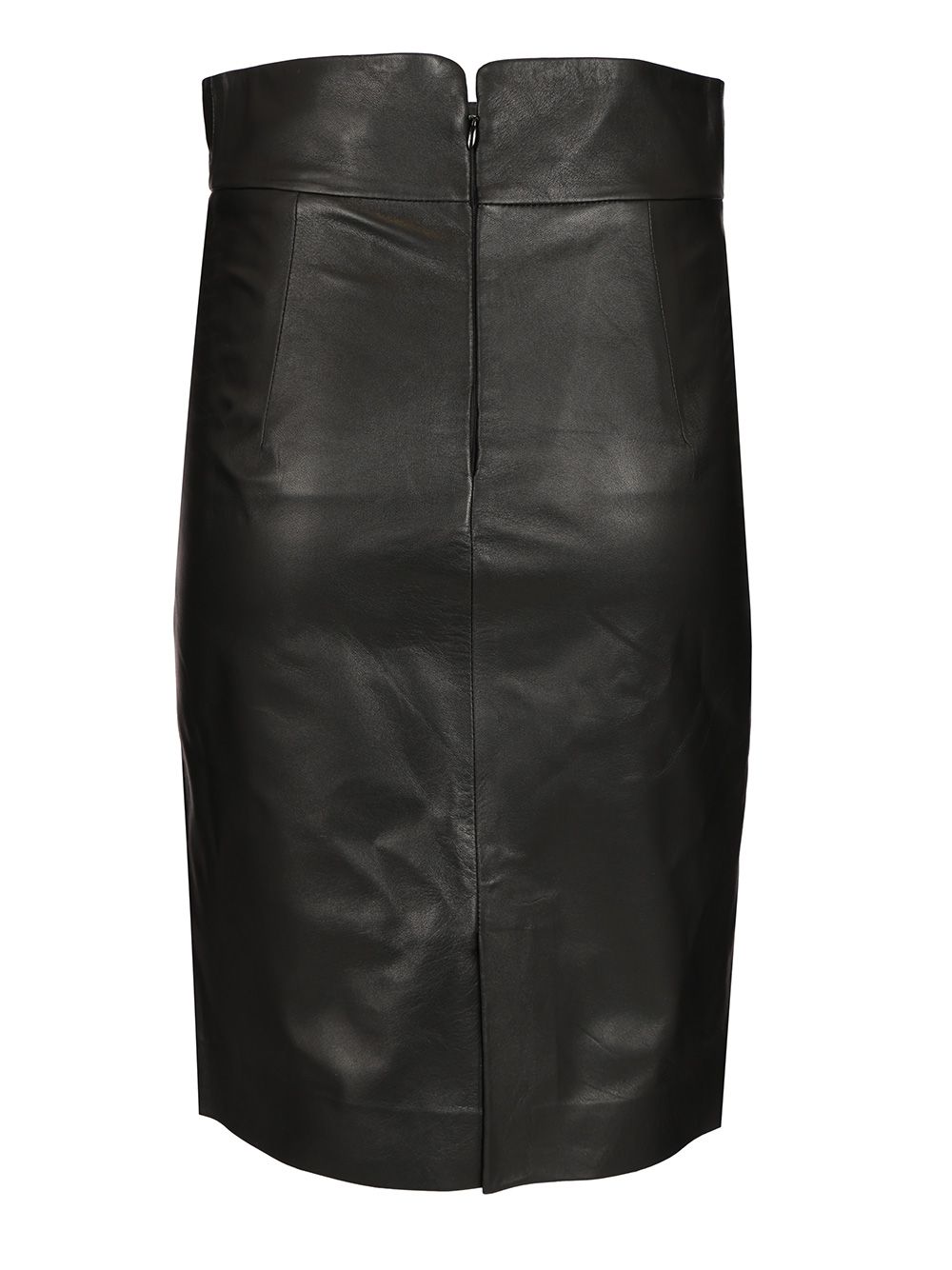 Suede Midi Skirt Black Lamb Leather
