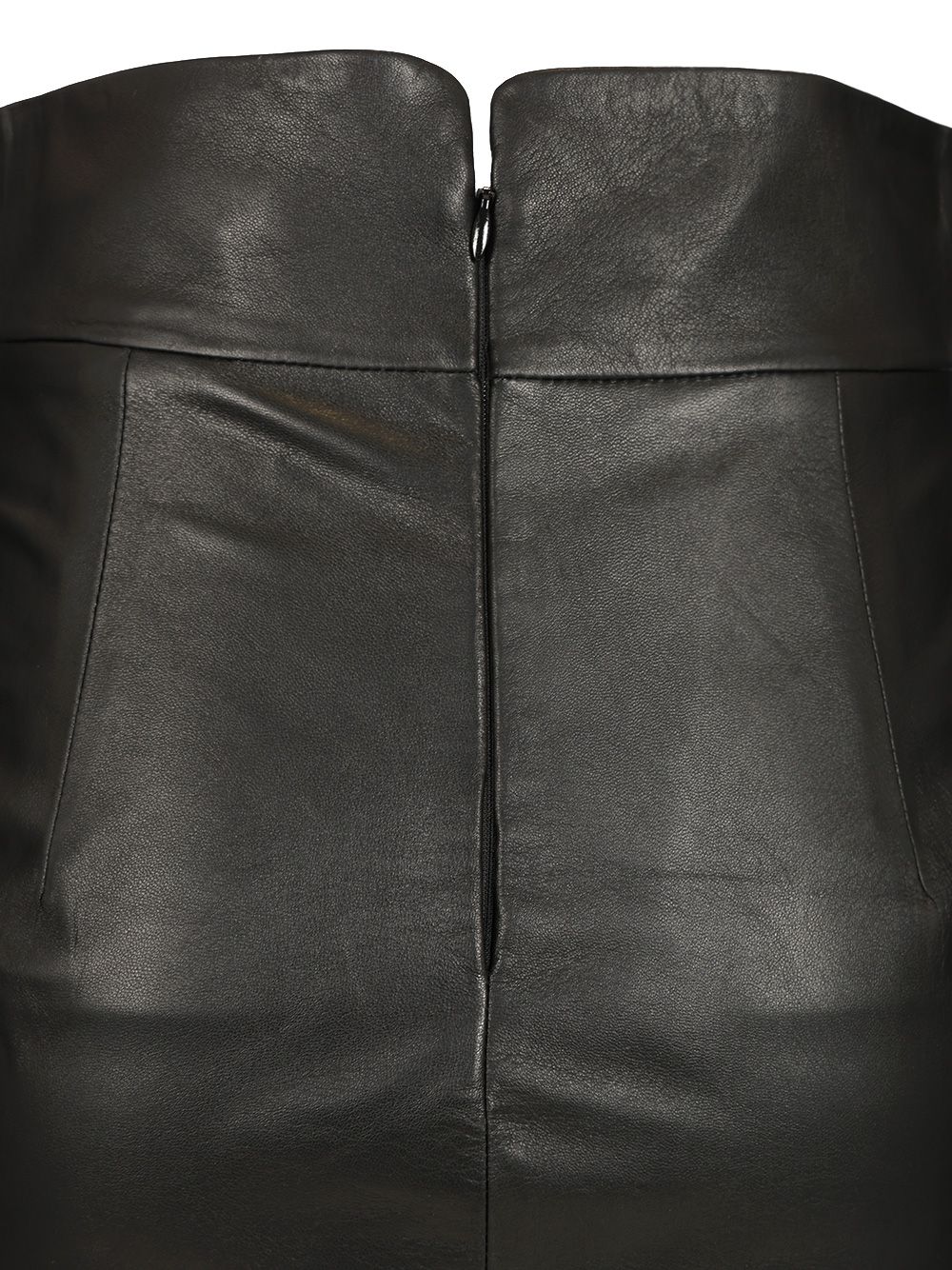 Suede Midi Skirt Black Lamb Leather