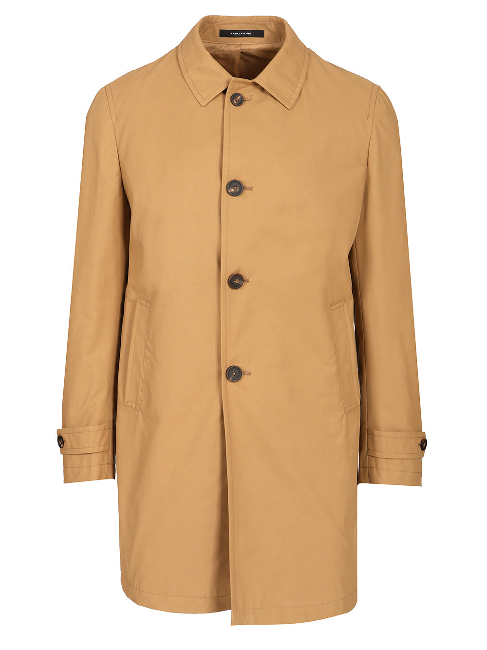 Unlined Raincoat Beige Cotone Poliammide Coat