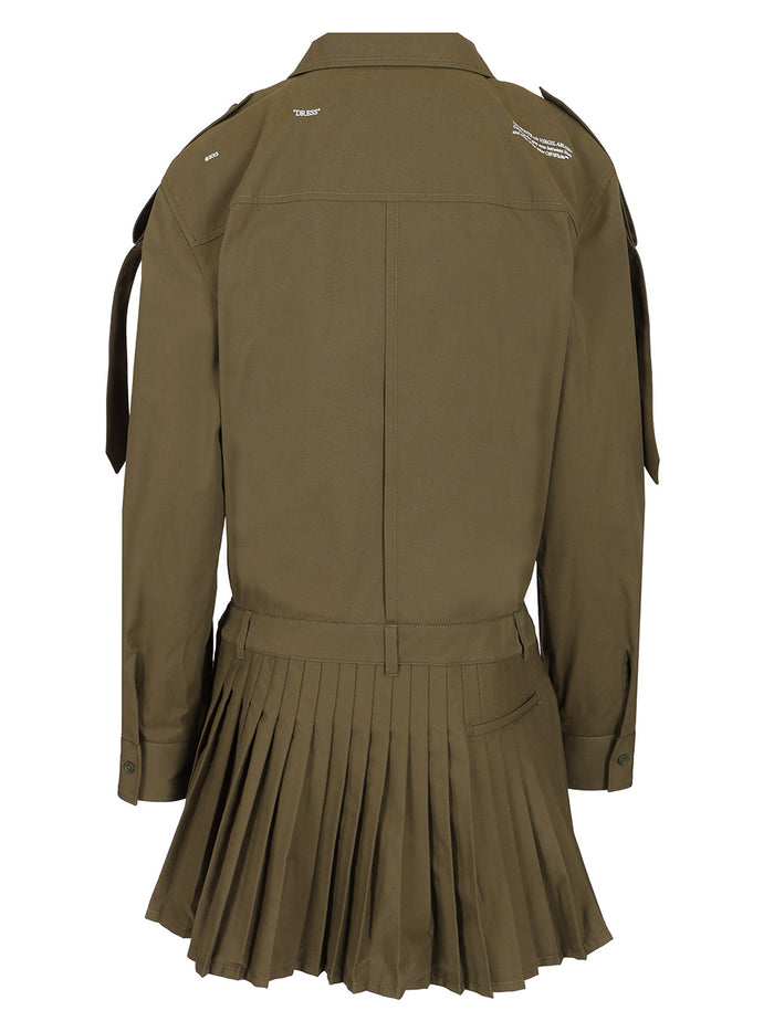 Savana Dress Green Fabric Cotton