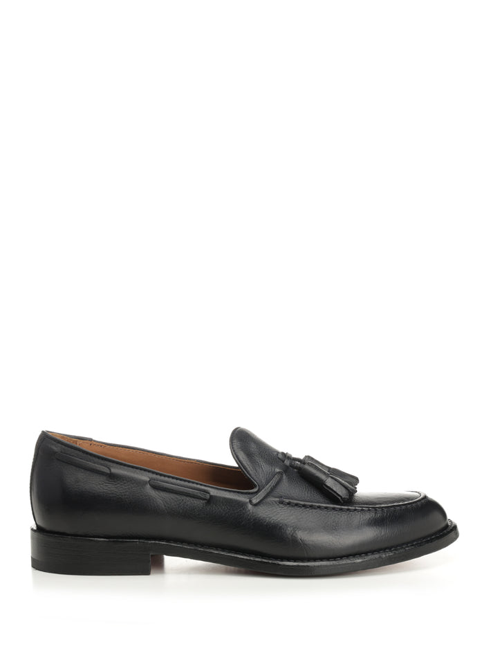 Blue leather mocassin Scarpe Basse