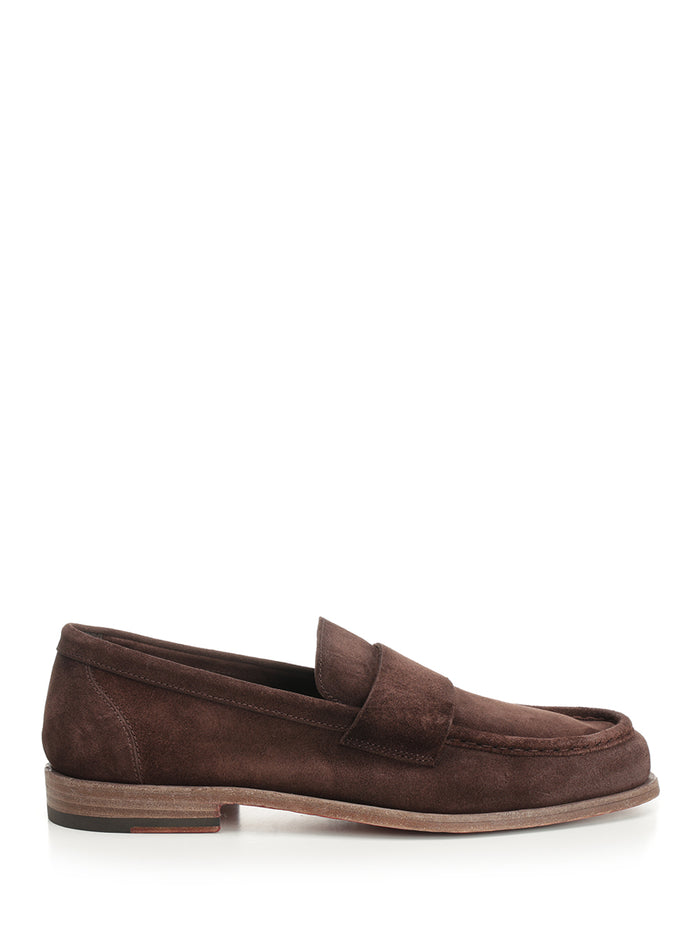 Suede moccasin Brown Leather Scarpe Basse