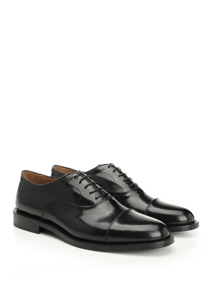 black leather Oxford shoe Lace-up
