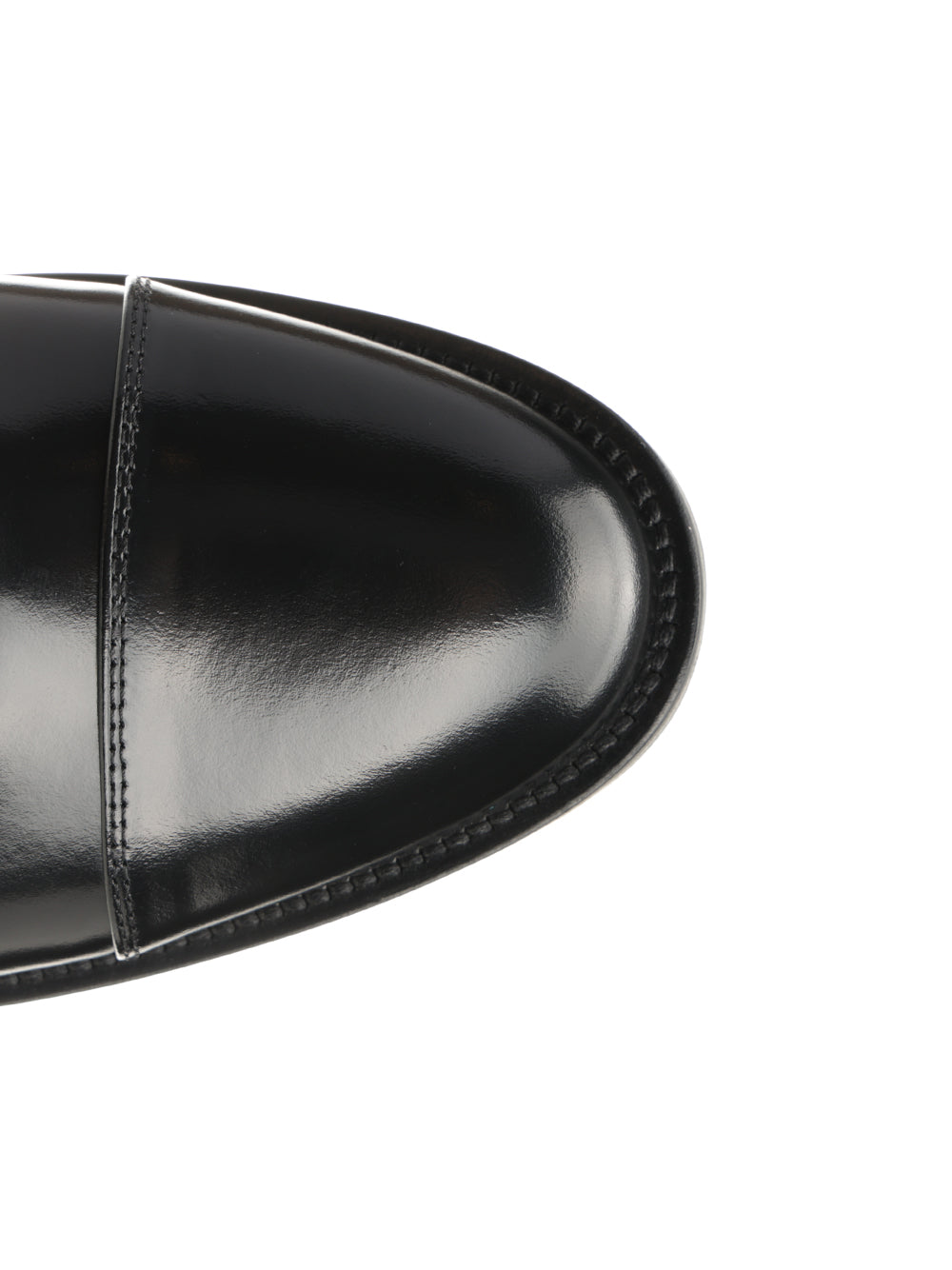 black leather Oxford shoe Lace-up