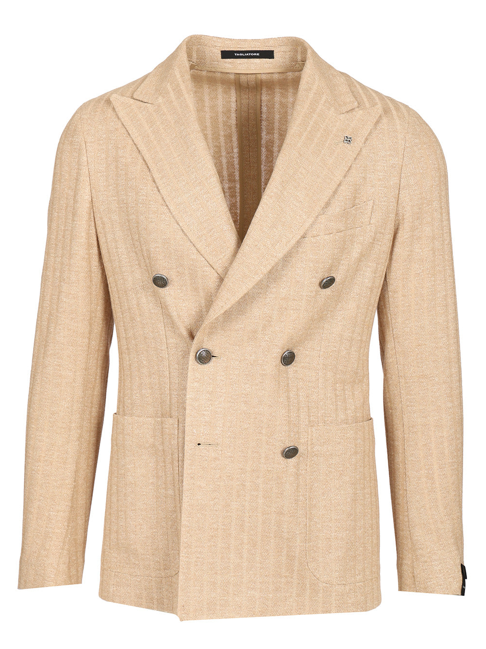 MONTECARLO SVUOTATA 2 PETTI JERSEY LINO COTONE Beige Jacket