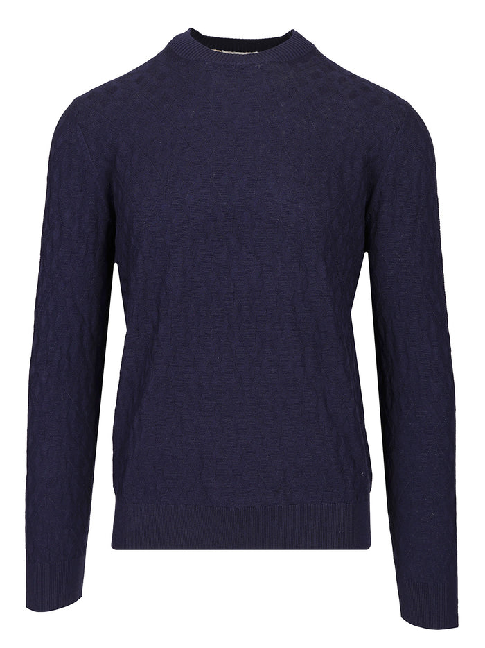 Cotton And Cashmere Sweater Blue Co Ws