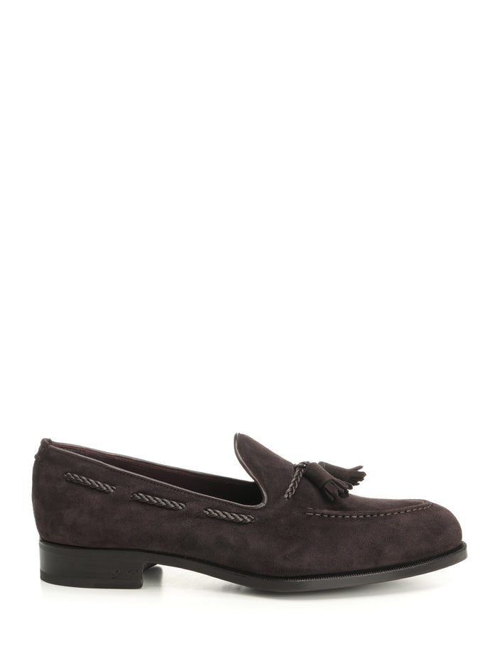 Suede loafer Brown Leather Scarpe Basse