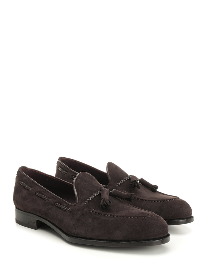 Suede loafer Brown Leather Scarpe Basse