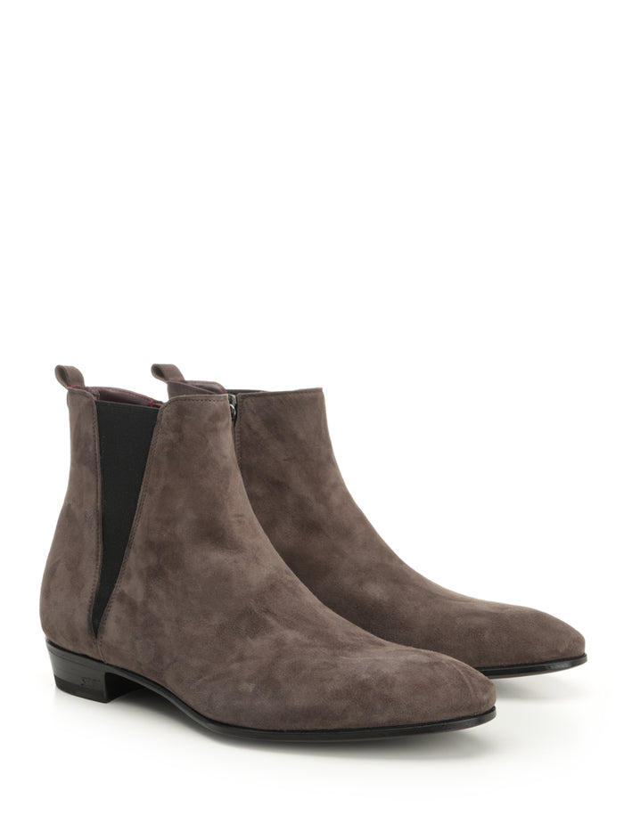 Suede ankle boot Grey Leather