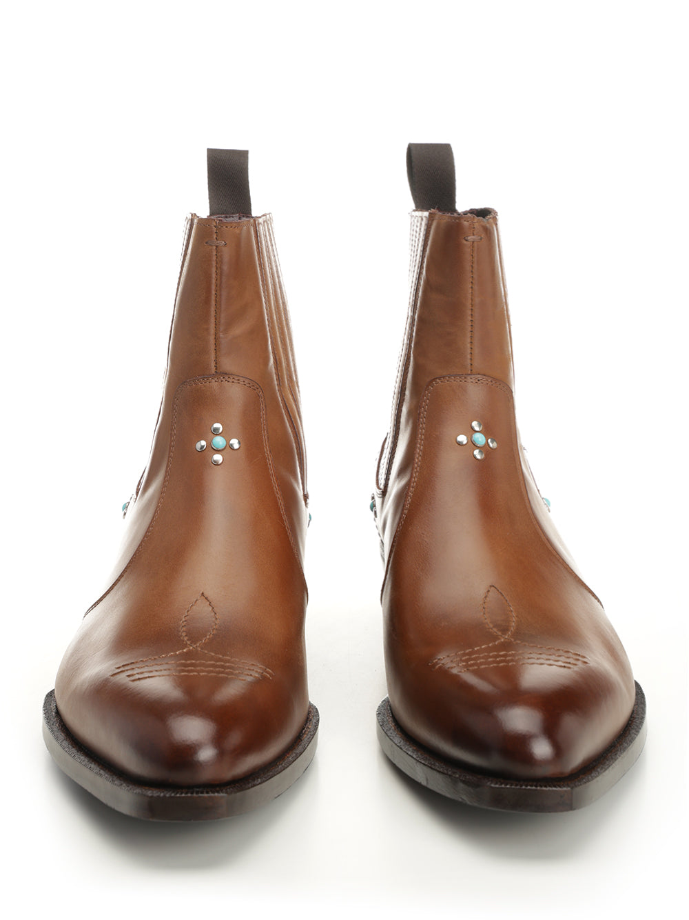 Texan leather ankle boot Beige