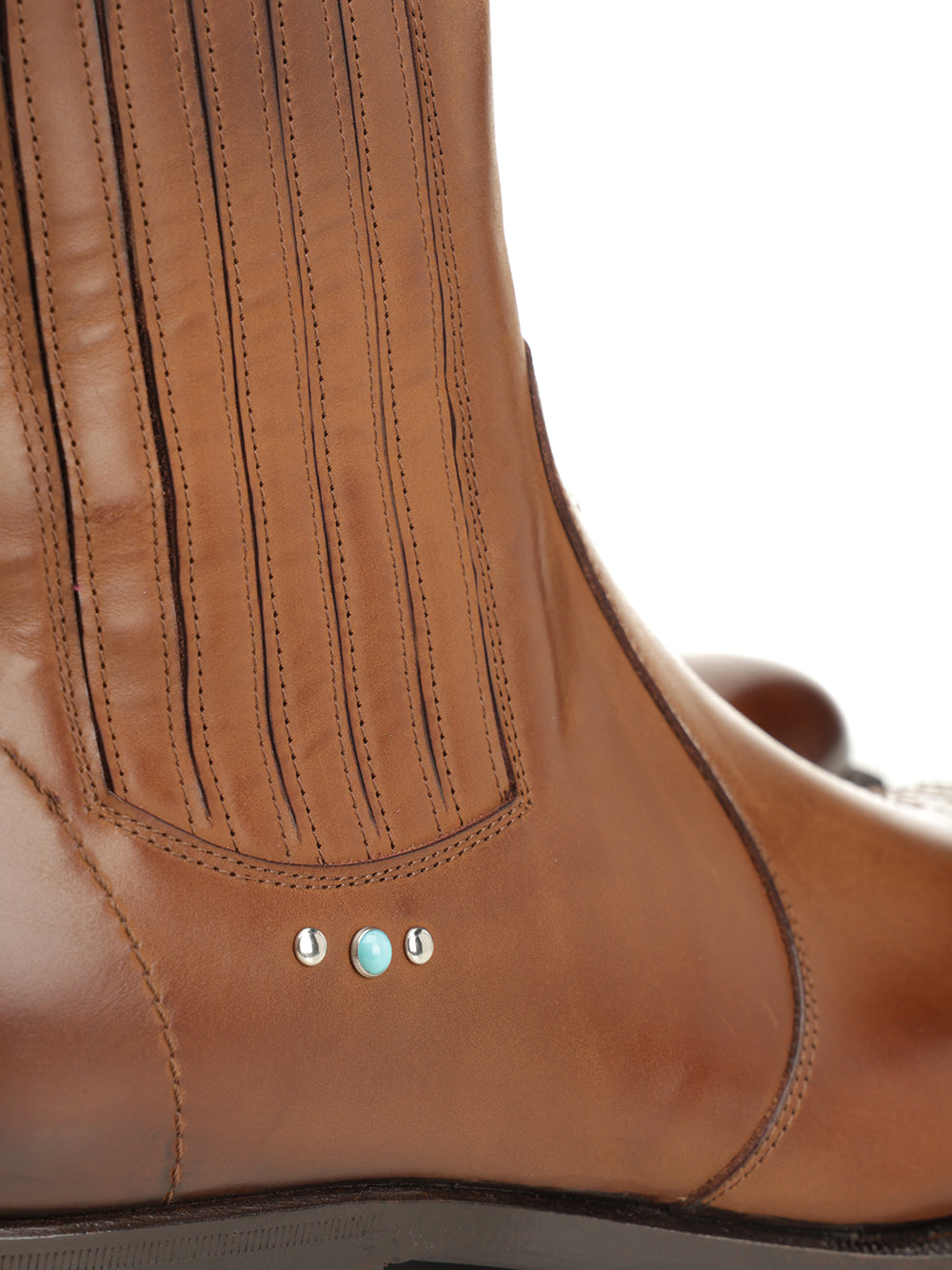 Texan leather ankle boot Beige