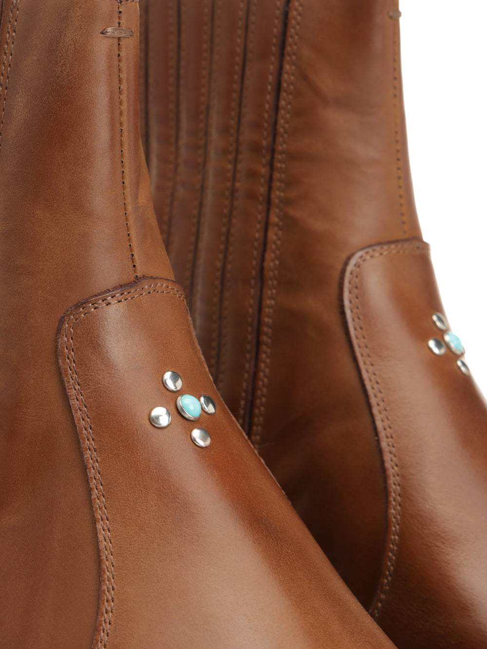 Texan leather ankle boot Beige