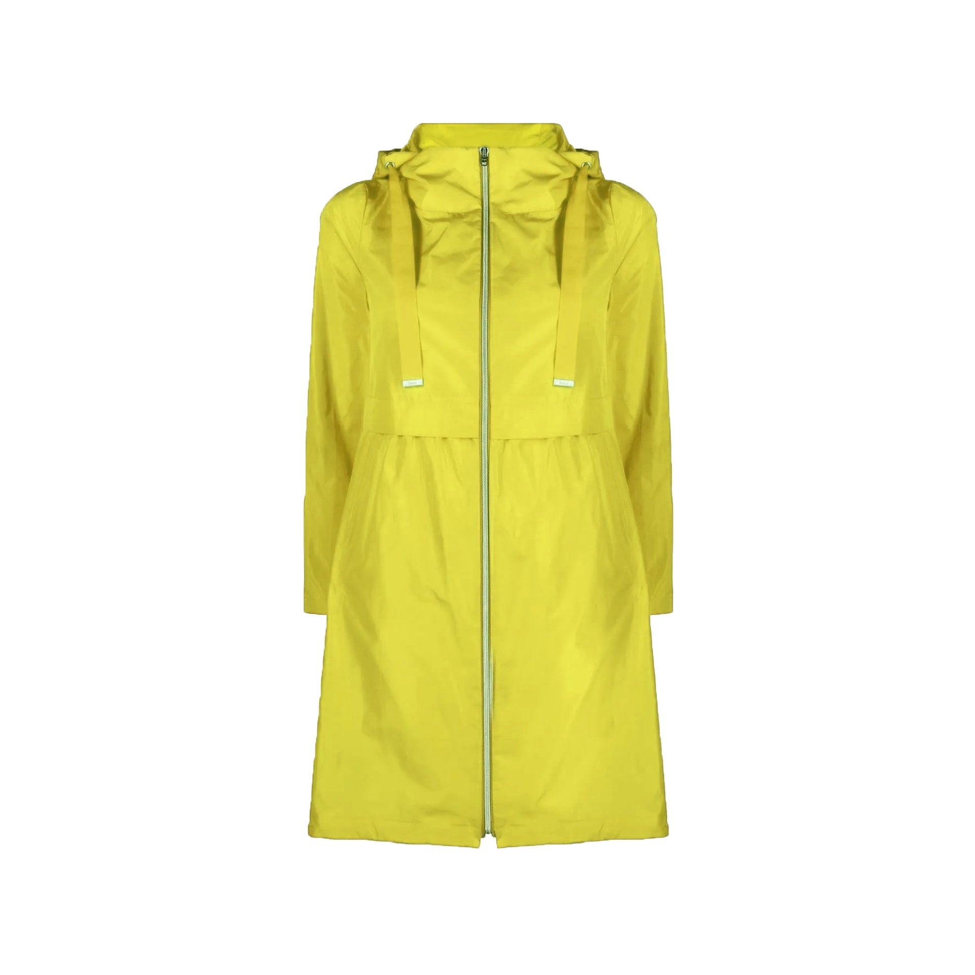 Herno Lightweight Parka Coat Yellow Polyester