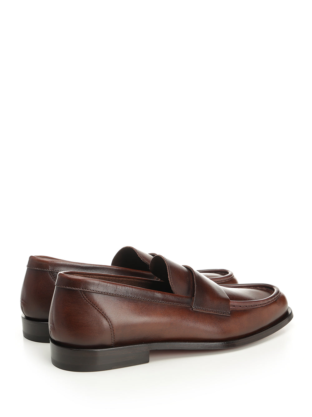 Brown mocassin Leather Scarpe Basse