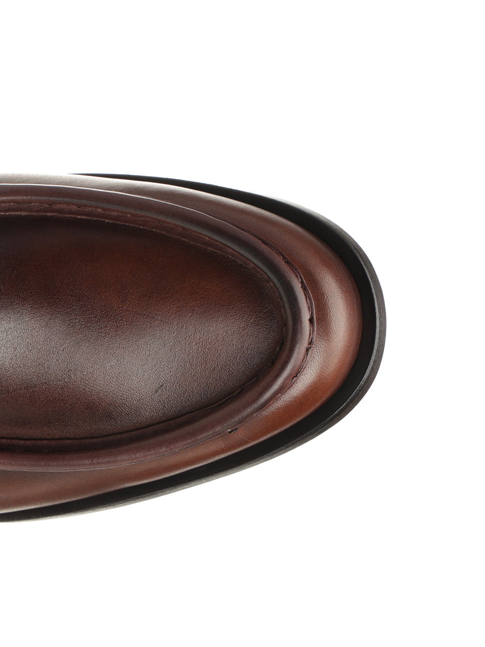 Brown mocassin Leather Scarpe Basse