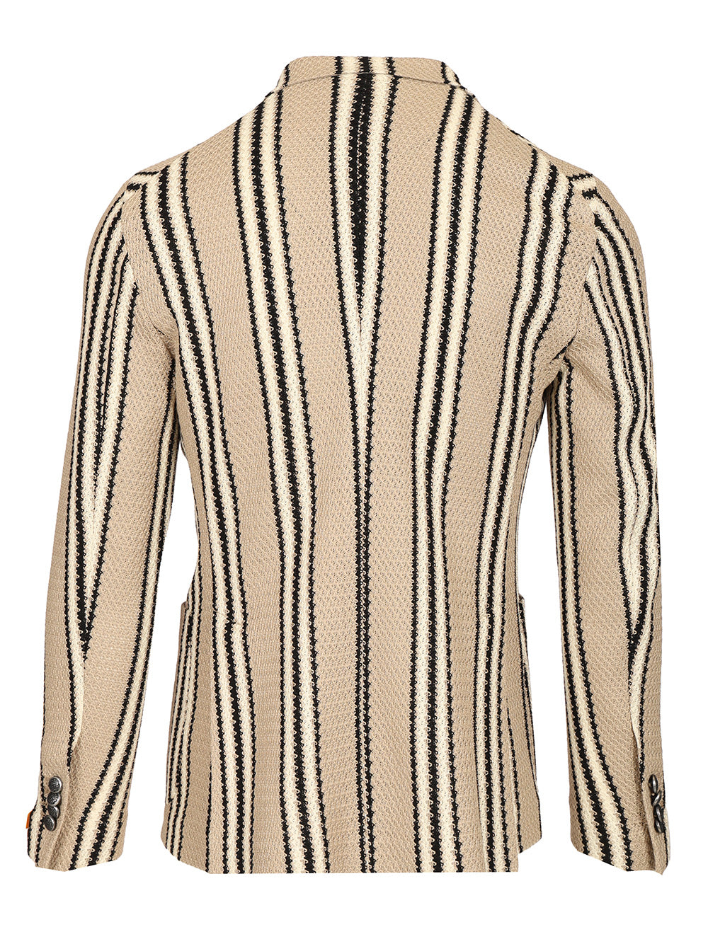 Double-Breasted Jacket Linen And Cotton Jersey Beige