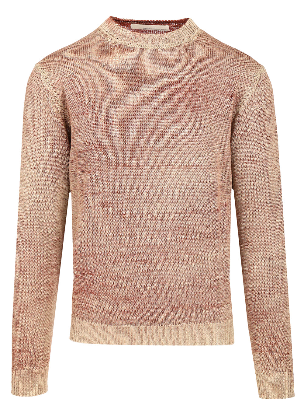 Heavy Linen Crewneck Sweater Red Knitwear