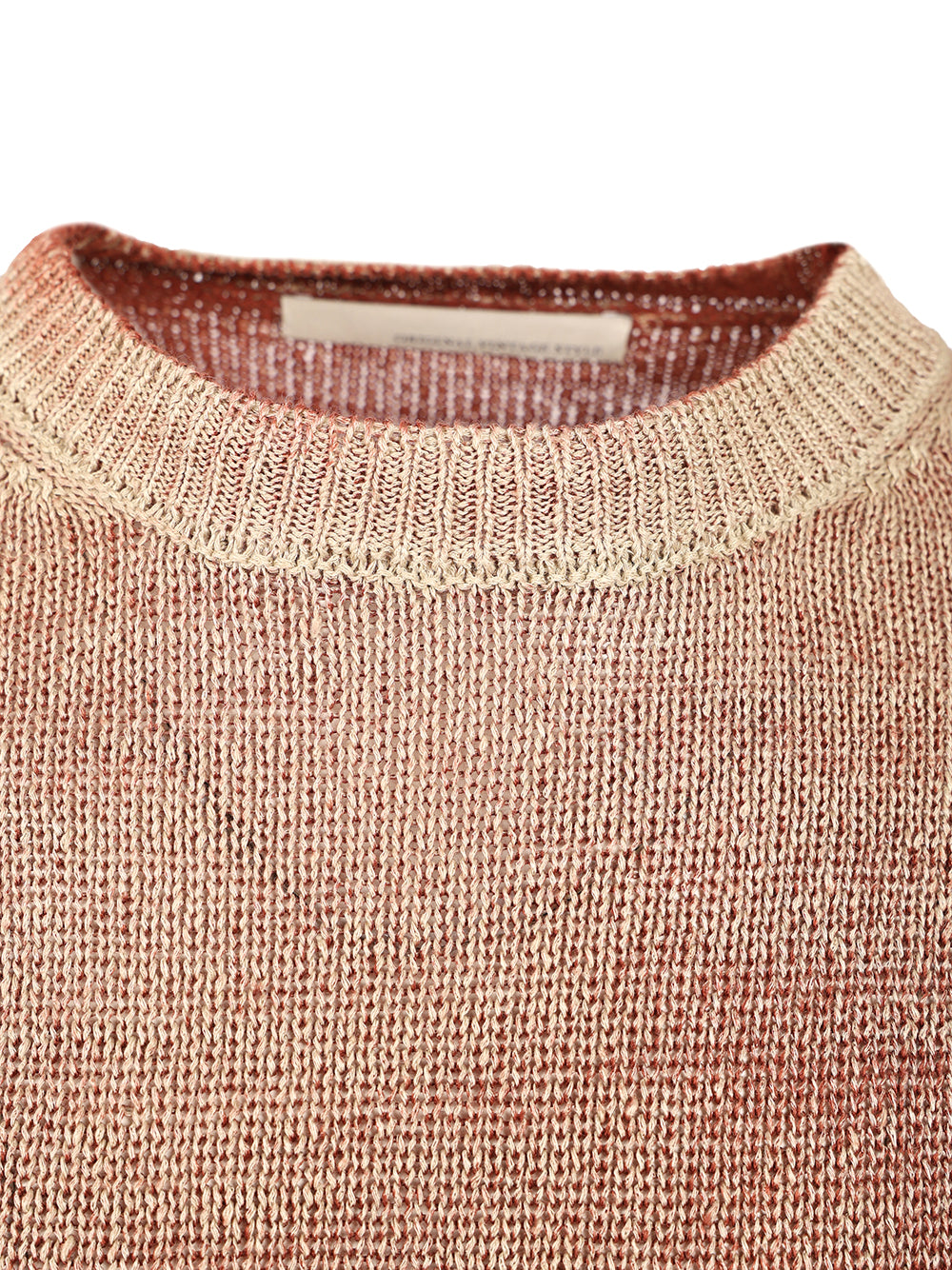 Heavy Linen Crewneck Sweater Red Knitwear