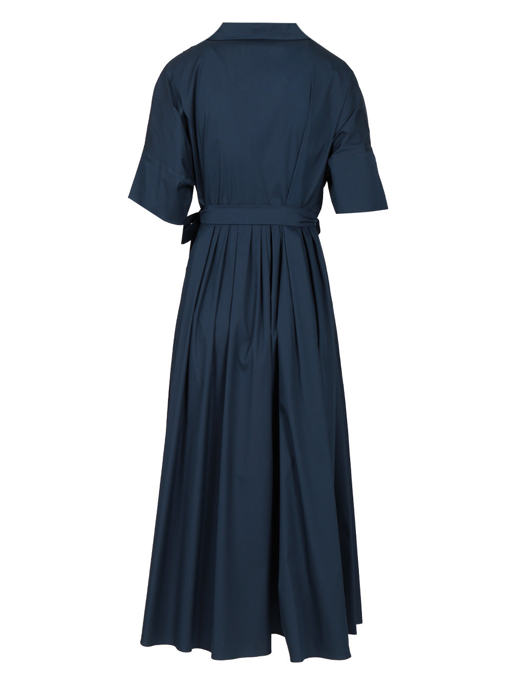 Long wrap shirt dress Blue Cotton