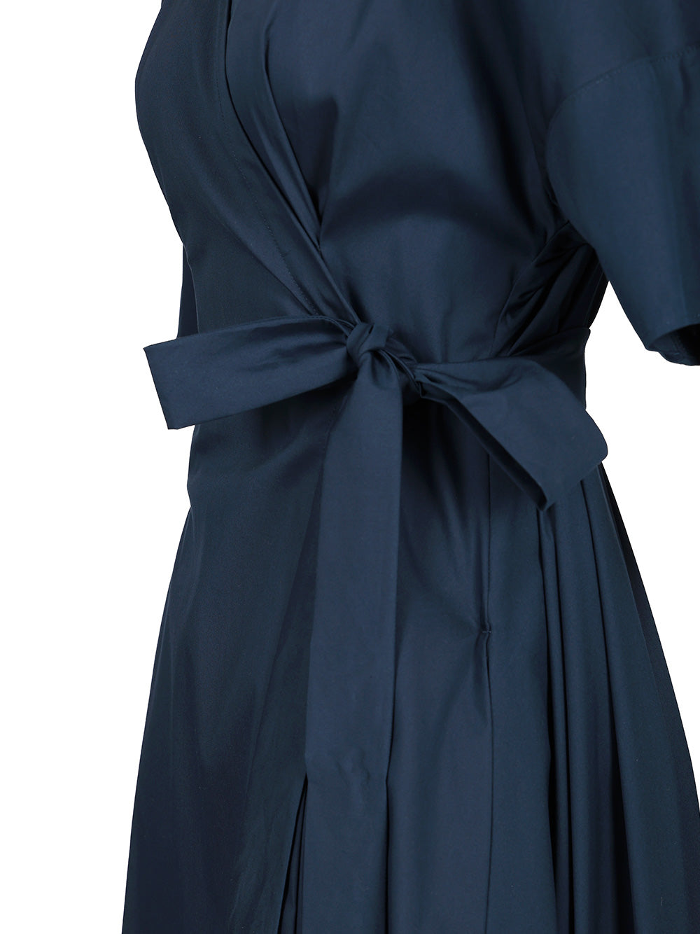 Long wrap shirt dress Blue Cotton