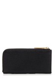 Black Grained Leather Zipped Wallet Calf